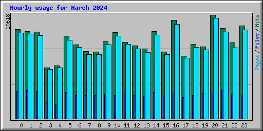 Hourly usage for March 2024